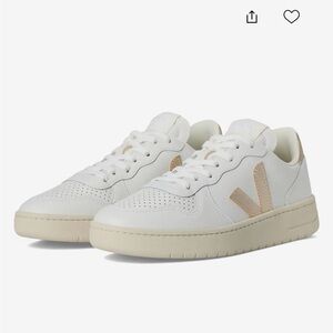 VEJA Leather Sneakers Extra White Platine V 10 Prime Womens Trendy Sz US 8
